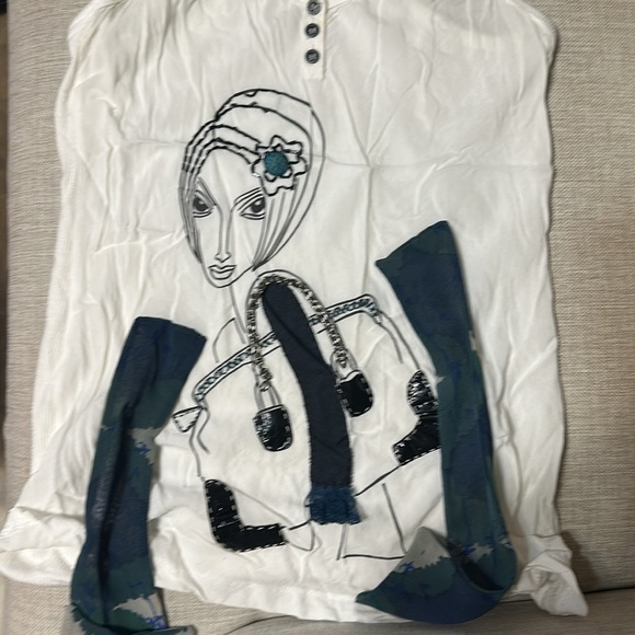 NWOT ROBERTA BIAGI WOMEN TOP With Details size L made in Italy - Picture 9 of 10